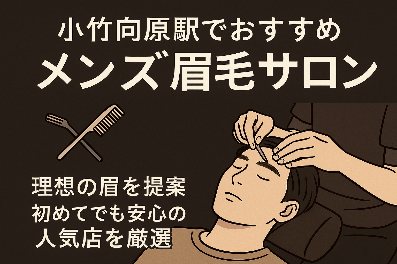小竹向原駅　メンズ眉毛サロン　おすすめ.